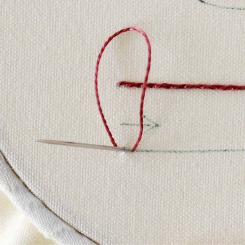 Umrissstich Schritt 2