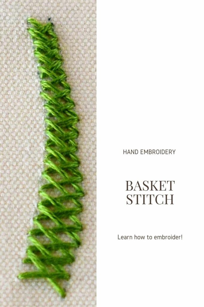 Basket Stitch Broderie à la main Tutoriel vidéoimage