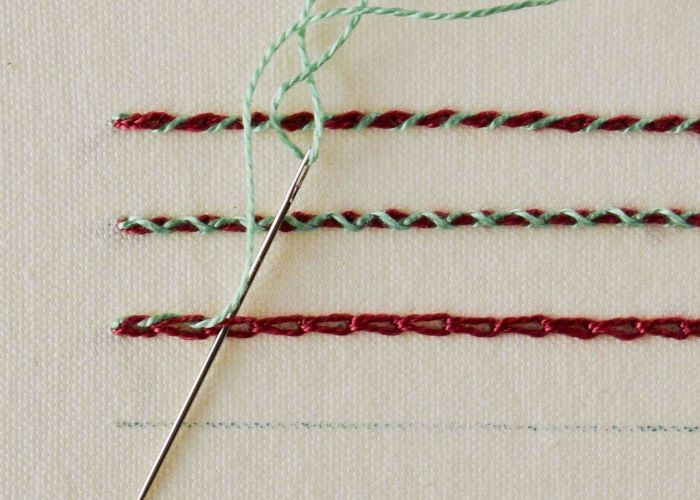 Gepeitschter Kettenstich Schritt 4jpg