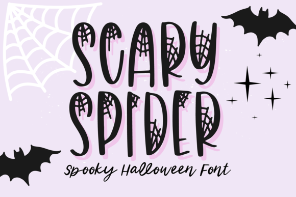 Scary Spider - font divertente per l'arredamento di Halloween su Creative Fabrica