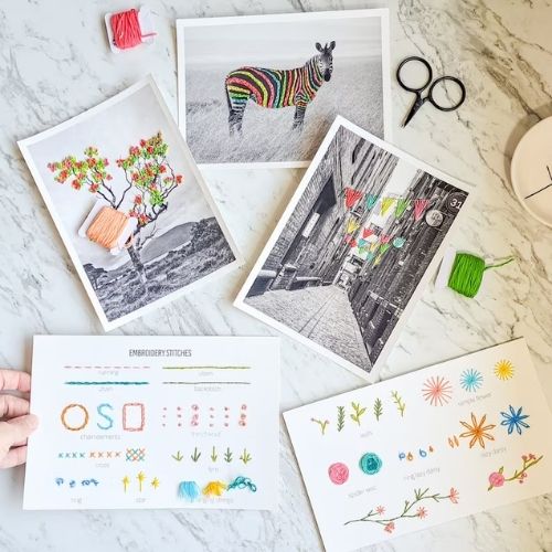 Corso di abilità di base - ricamo su carta su Etsy