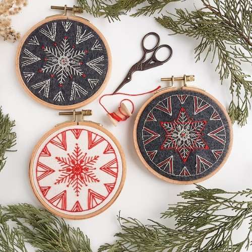 Boho Snowflakes - handgesticktes Muster auf Etsy