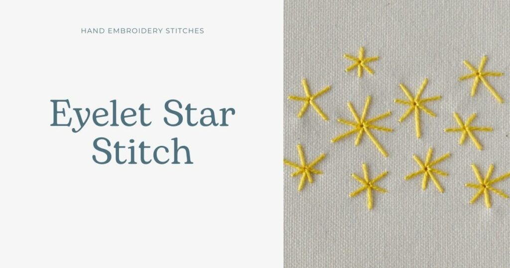 Ösen-Sternstich-Stickanleitung