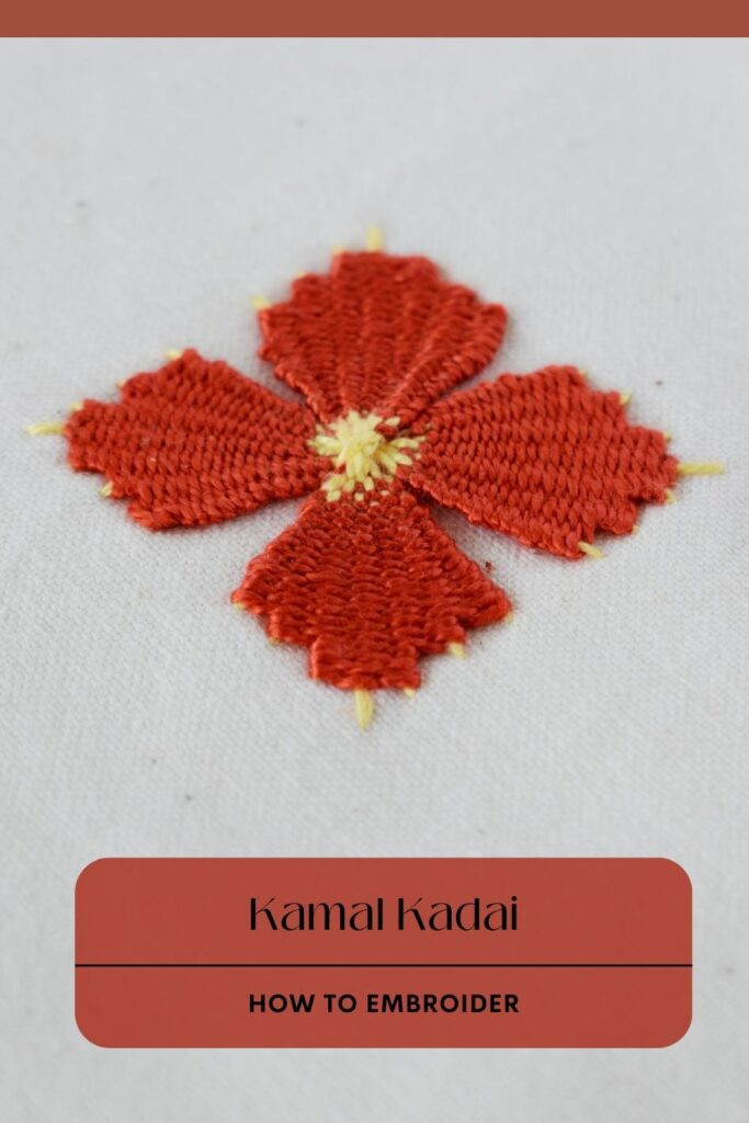 Step-By-Step Kamal Kadai Embroidery Pin image