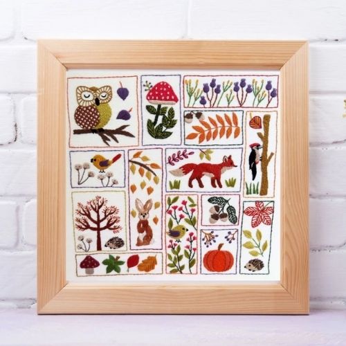 Autumn Splendour Hand embroidery pattern by StitchdoodlesDesign on Etsy